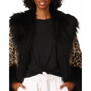 NEW LOUCIA maxine leopard jacket in black multi